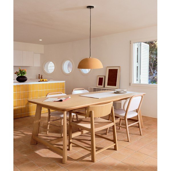 Oranžové kovové závěsné svítidlo ø 46 cm Nibla – Kave Home-image-2