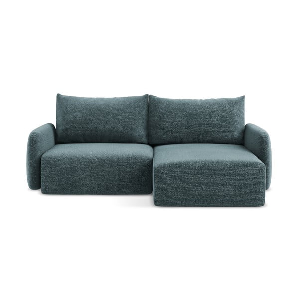 Tyrkysová rozkládací/s úložným prostorem rohová pohovka (pravý roh) Kalena – Makamii