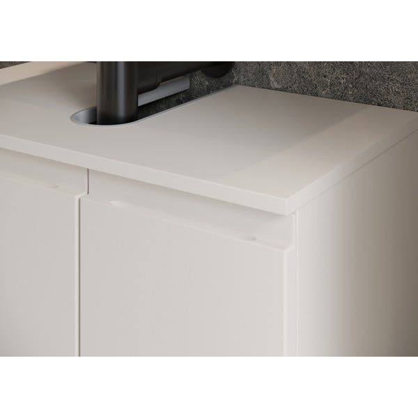 Krémová nízká skříňka pod umyvadlo 60x56 cm Salinas – Germania-image-4