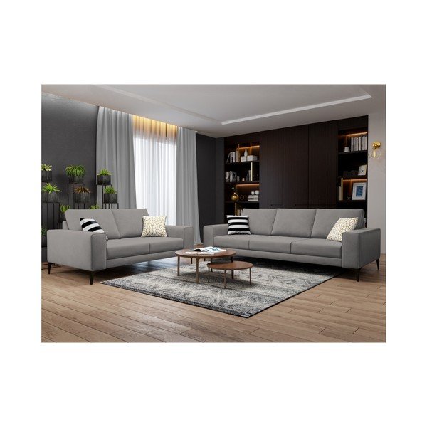 Šedá dvoumístná pohovka Cosmopolitan Design Lugano-image-1