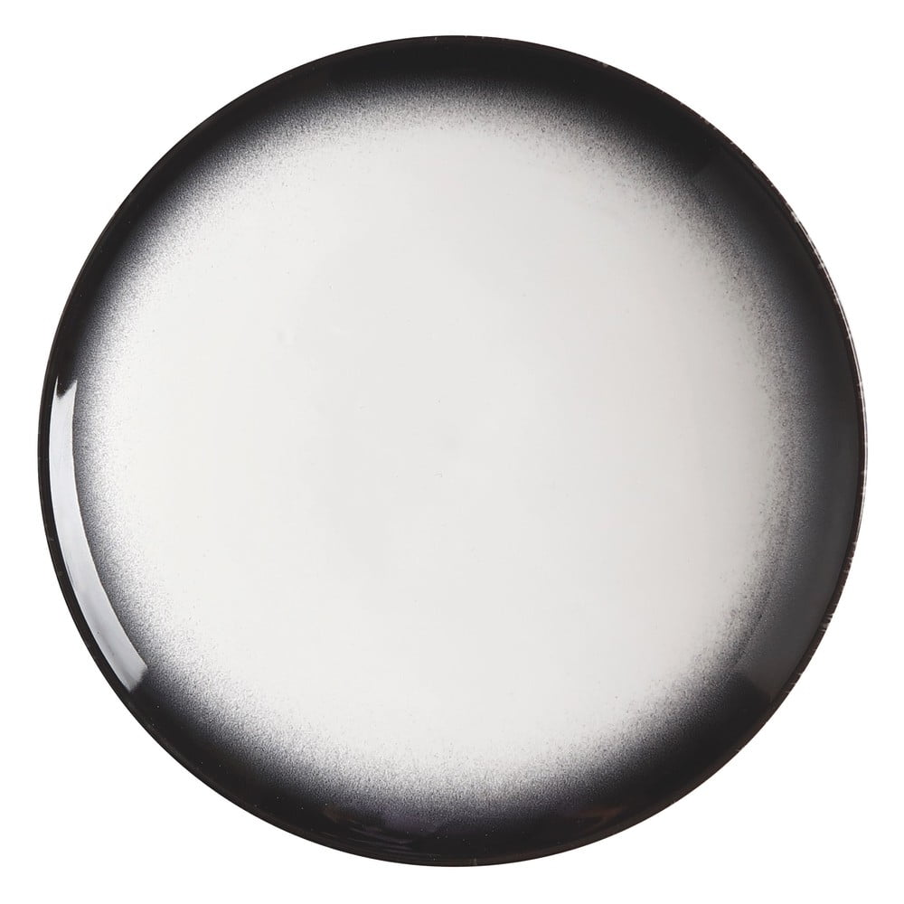Bílo-černý keramický dezertní talíř Maxwell & Williams Caviar, ø 20 cm