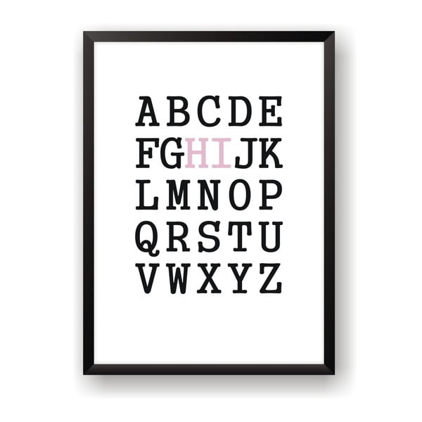 Plakát Nord & Co Hi Alphabet, 40 x 50 cm