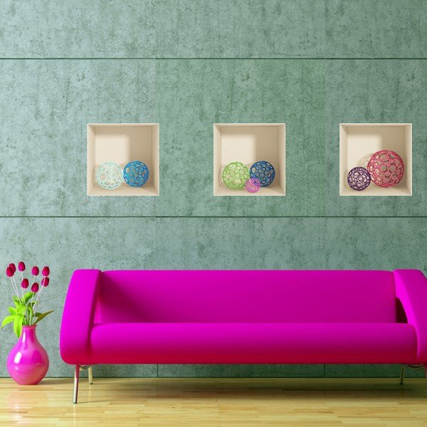 Sada 3 samolepek s 3D efektem Fanastick Spheres-image-1