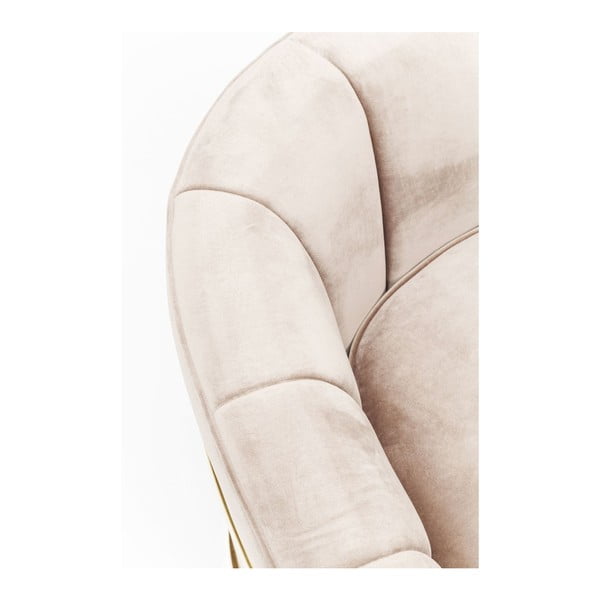 Béžové křeslo s detaily ve zlaté barvě Kare Design Pure Elegance-image-1