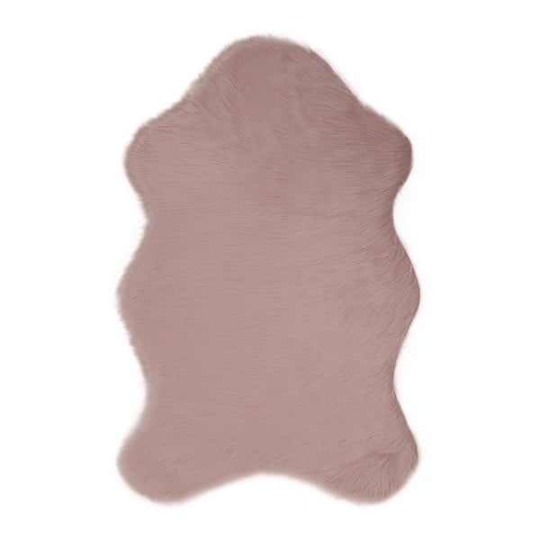 Růžový koberec z umělé kožešiny Pelus Powder, 60 x 90 cm