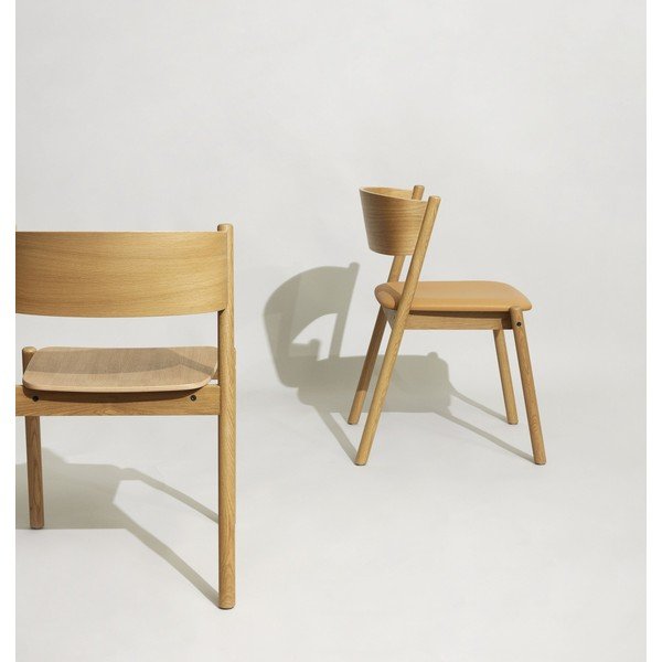 Jídelní židle z dubového dřeva Oblique - Hübsch-image-1