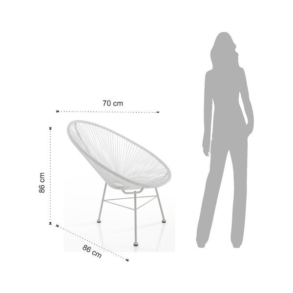 Bílé křeslo Tomasucci vhodné do exteriéru Numana-image-3