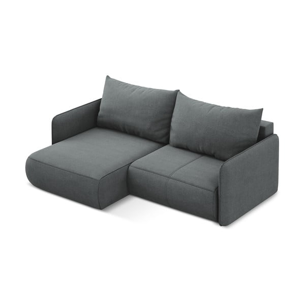 Šedá rozkládací/s úložným prostorem rohová pohovka (levý roh) Nanea – Makamii-image-4