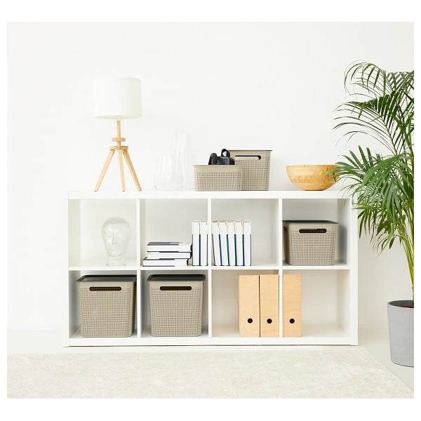 Bílý úložný košík z recyklovaného plastu Brisen - Rotho-image-1