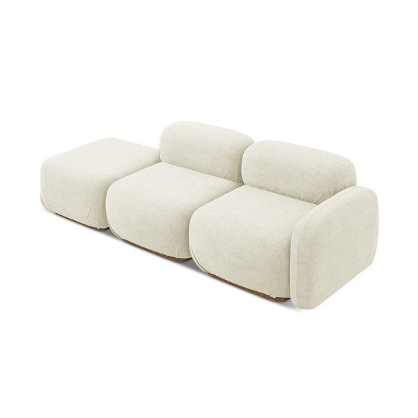 Krémová lenoška z textilie bouclé (levý roh) Ailani – Makamii-image-2