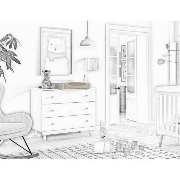 Bílý přebalovací pult (hloubka vhodné komody 57 cm) Billy – Vipack-image-1