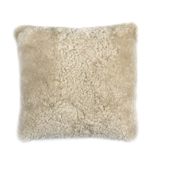Krémově bílý vlněný polštář z ovčí kožešiny Auskin Egan, 50 x 50 cm