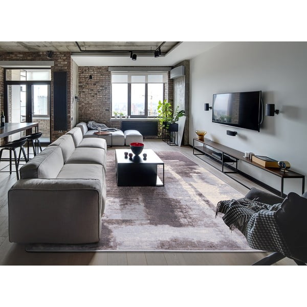 Šedý vlněný koberec 200x300 cm Mist – Agnella-image-1