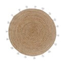 Kulatý koberec v bílo-přírodní barvě ø 120 cm Shira – douceur d'intérieur