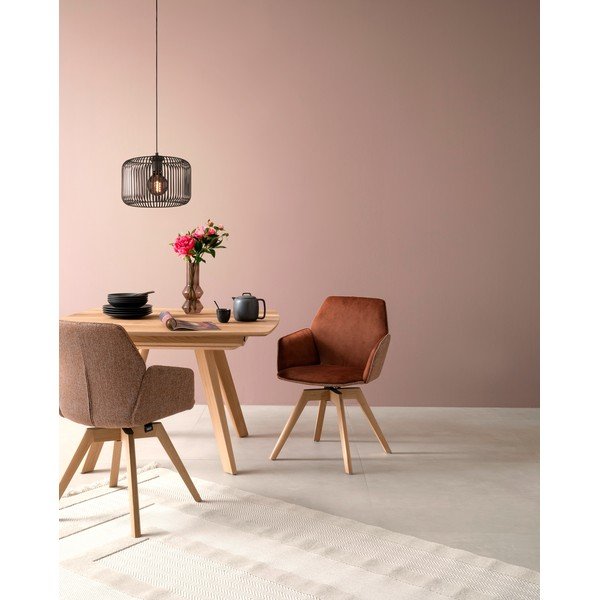 Černé závěsné svítidlo s kovovým stínidlem ø 30 cm Cage – Fischer & Honsel-image-1