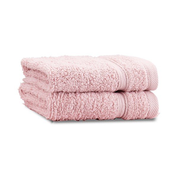 Světle růžové froté bavlněné ručníky v sadě 2 ks 30x30 cm Zero Twist – Catherine Lansfield
