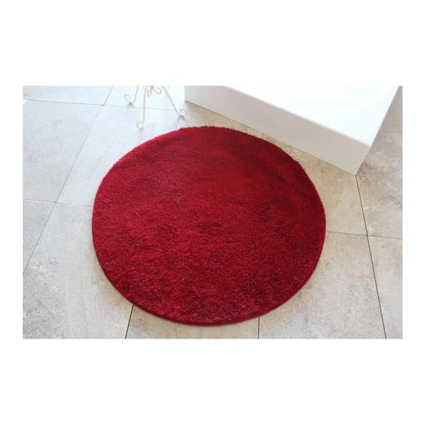 Červená koupelnová předložka Mismo Oro, ⌀ 90 cm