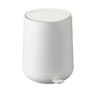 Bílý pedálový odpadkový koš Zone Nova, 5 l