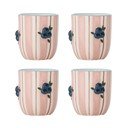 Růžové keramické hrnky v sadě 4 ks na cappuccino 235 ml Carry – Bloomingville