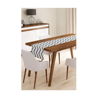 Běhoun na stůl z mikrovlákna Minimalist Cushion Covers Grey Stripes, 45 x 140 cm