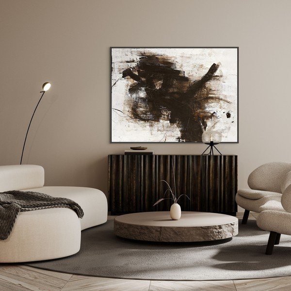 Ručně malovaný obraz s rámem/na plátně 121x91 cm The Invisible – Malerifabrikken-image-1