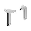 Nožičky v sadě 2 ks v leskle stříbrné barvě Quickset 318 – Pelipal