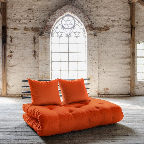Rozkládací pohovka Karup Shin Sano Black/Orange