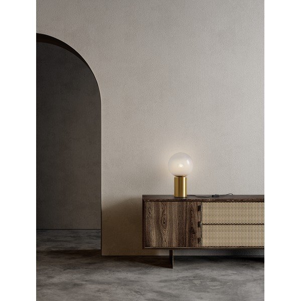 Bílá/ve zlaté barvě skleněná stolní lampa (výška 35,5 cm) Vita – Nova Luce-image-1