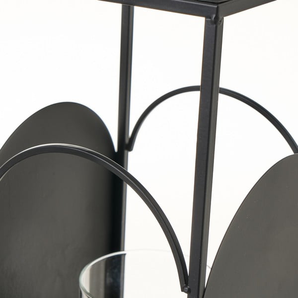 Černá kovová lucerna Casa Selección, výška 35 cm-image-1
