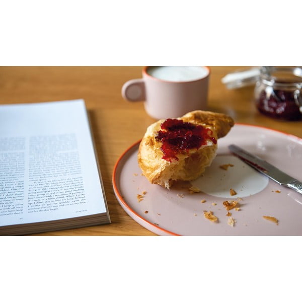 Set růžového kameninového šálku a talíře Remember Greta, 250 ml-image-2