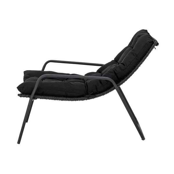 Černé zahradní lehátko s podnožkou Boel - Bloomingville-image-4