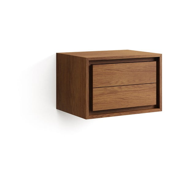 Nízká závěsná skříňka pod umyvadlo z teakového dřeva v přírodní barvě 60x40 cm Kenta – Kave Home