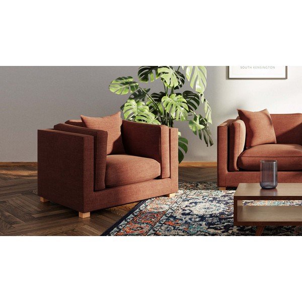 Relaxační křeslo v cihlové barvě Pomo – Ame Yens-image-3