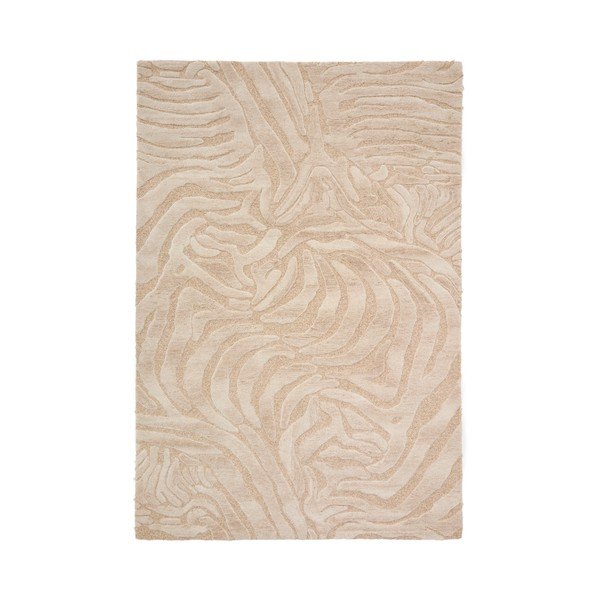 Béžový ručně tkaný koberec s příměsí vlny 200x300 cm Tribet – Kave Home