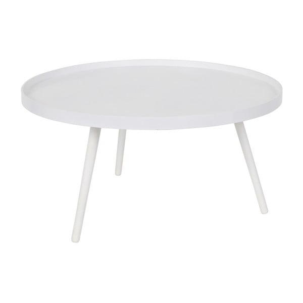 Bílý kulatý konferenční stolek ø 78 cm Mesa – WOOOD