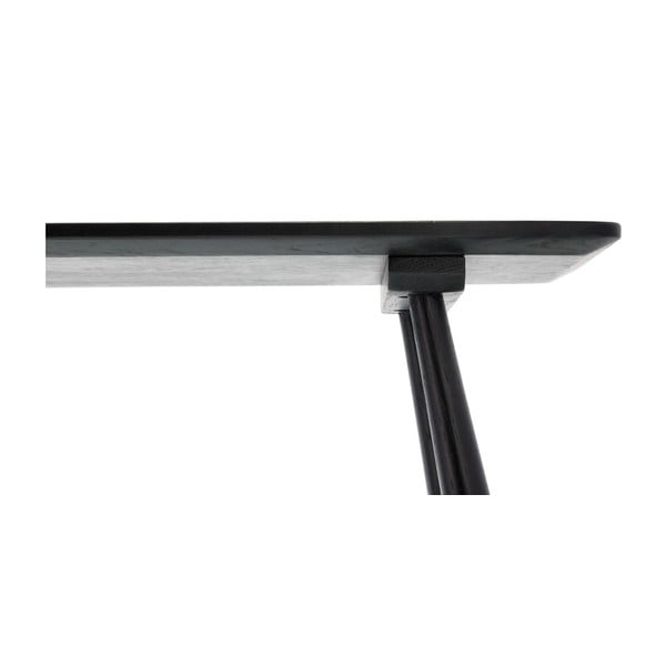 Černý konzolový stolek z dubového dřeva 90x28 cm Bast - Villa Collection-image-4