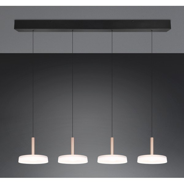 LED stmívatelné závěsné svítidlo v černobílo-zlaté barvě se skleněným stínidlem Celeste – Trio-image-1