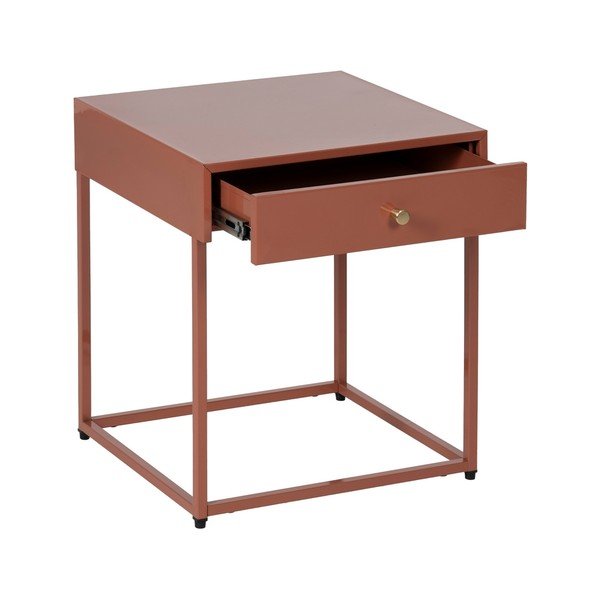 V terakotové barvě noční stolek Nara – Ixia-image-2