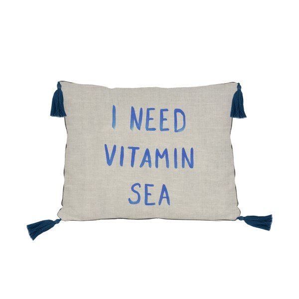 Béžový polštář s příměsí lnu Little Nice Things Captain, 50 x 35 cm-image-2