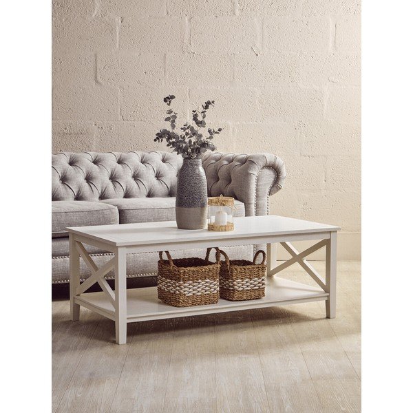 Bílý konferenční stolek 60x120 cm Heritage – Premier Housewares-image-3