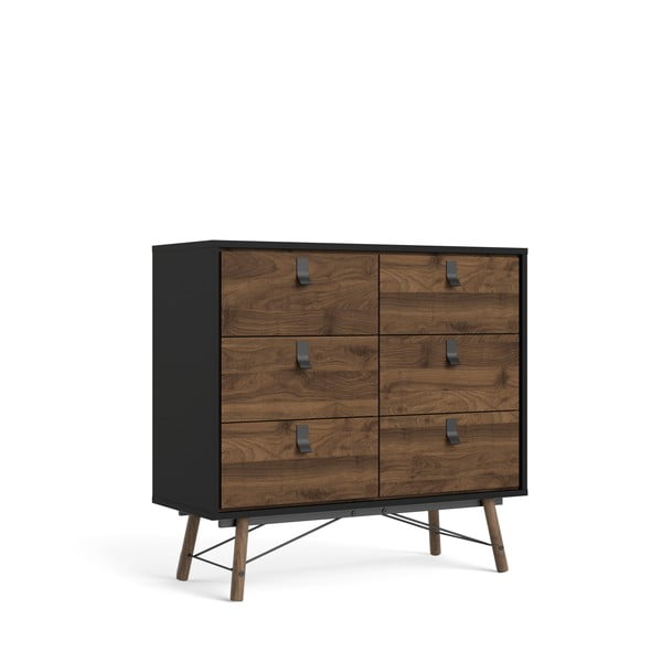 Tmavě hnědá komoda Tvilum Ry, 102 x 95 cm-image-3