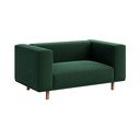 Tmavě zelené sametové relaxační křeslo Kukumo – Ame Yens