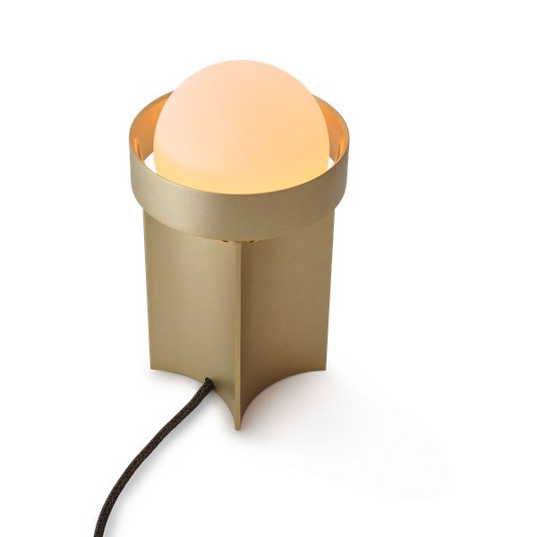 Stmívatelná stolní lampa ve zlaté barvě se skleněným stínidlem (výška 22 cm) Loop – tala-image-2