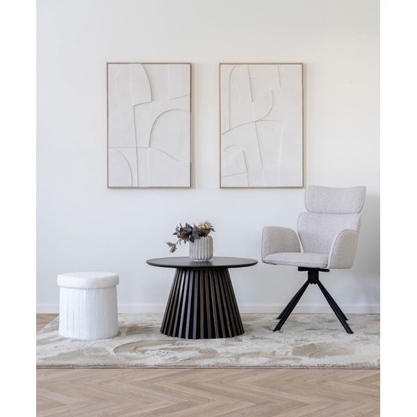 Béžová čalouněná jídelní křesla v sadě 2 ks s područkami Cordoba – House Nordic-image-1