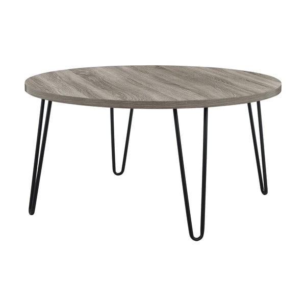 Hnědošedý odkládací stolek Støraa Owen, ø 90 cm-image-3