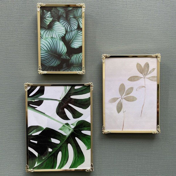 Kovový stojací/na zeď rámeček ve zlaté barvě 16x21 cm Decora – Zilverstad-image-1