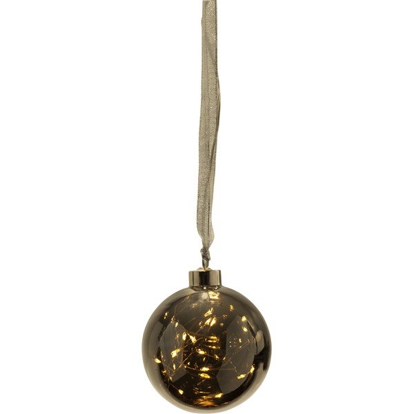 Tmavě šedá vánoční světelná dekorace ø 10 cm Glow – Star Trading