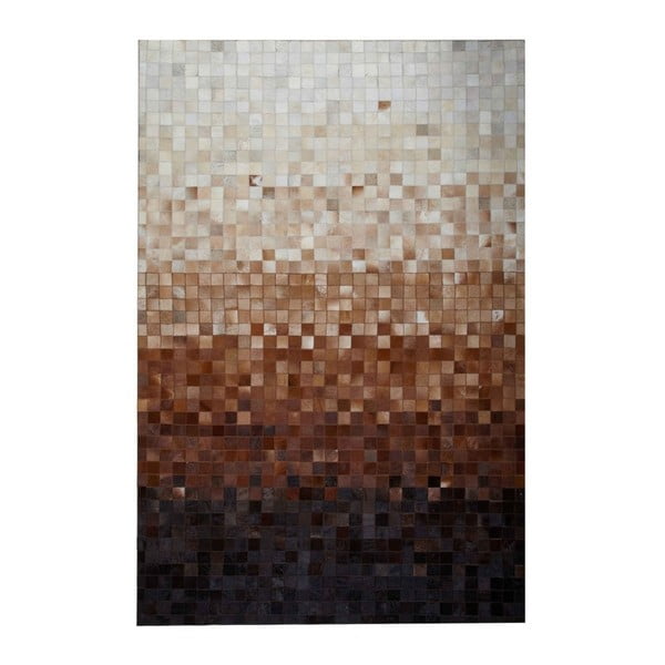 Koberec z pravé kůže Sao Paulo Brown, 70x140 cm