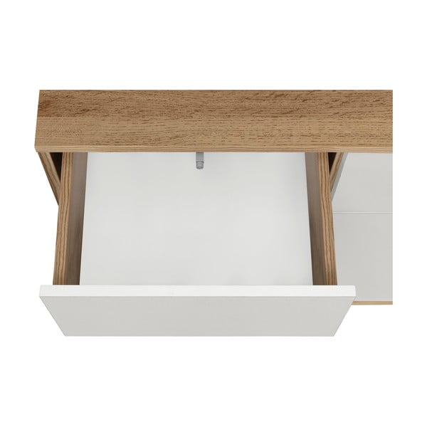 Kredenc v dekoru dubu v bílo-přírodní barvě 84x165 cm Skandi – Støraa-image-3