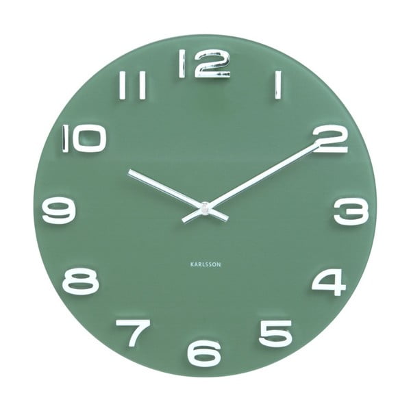 Zelené hodiny Karlsson Vintage, ø 35 cm
